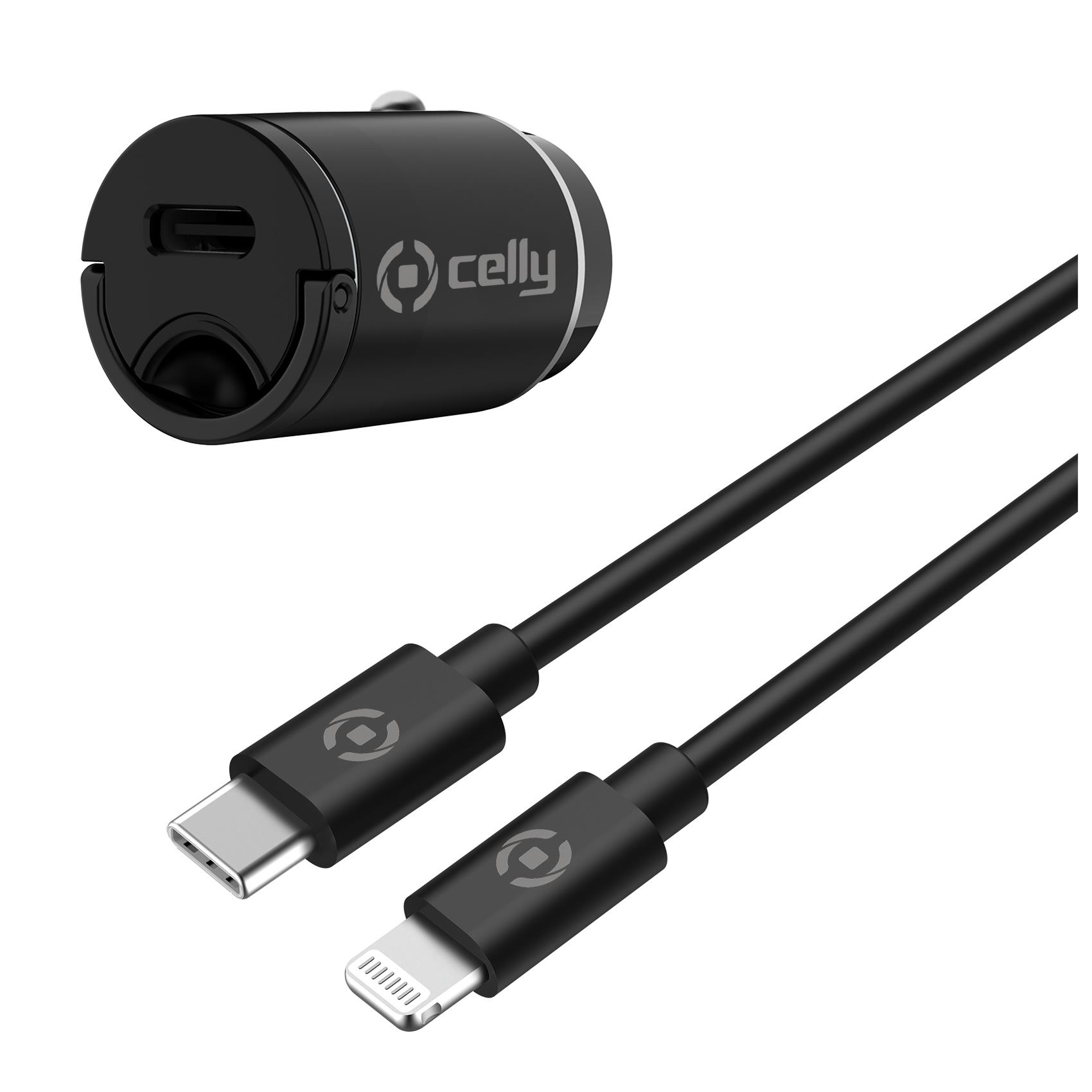 Celly KIT USB-C CARCH+LIGHTNING CABLE 20W
